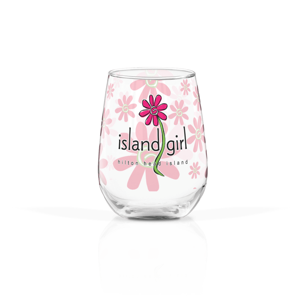 Island Girl Wine Glass